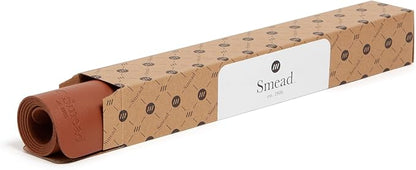 Smead Desk Pad, Vegan Leather Desk Mat with Non - Slip Faux Suede Backing, Perfect Desk Organizer for Office Decor, 31.5” x 15.7” Medium, Saddle (64832) | Desk Pads Blotters - TrueDesk