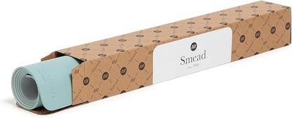 Smead Desk Pad, Vegan Leather Desk Mat with Non - Slip Faux Suede Backing, Perfect Desk Organizer for Office Decor, 31.5” x 15.7” Medium, Superior Blue (64835) | Desk Pads Blotters - TrueDesk