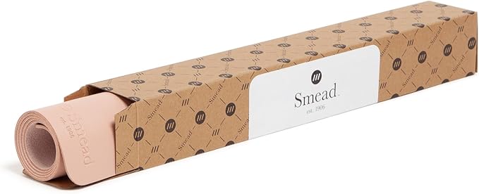 Smead Desk Pad, Vegan Leather Desk Mat with Non - Slip Faux Suede Backing, Perfect Desk Organizer for Office Decor, 36” x 17” Large, Dusty Rose (64829) | Desk Pads Blotters - TrueDesk