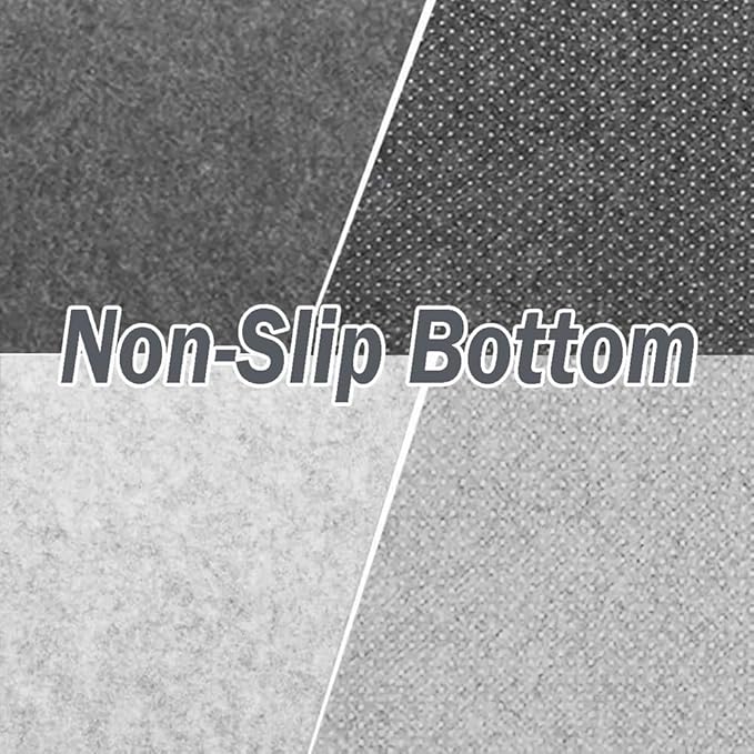 Smooch Felt Desk Pad & Leather Mouse Pad with Non - Slip Bottom,Large Computer Desk Protector Writing Laptop Mat Keyboard Mat for Office Home School (Grey White,35.4x15.7in/90x40cm) | Mouse Pads - TrueDesk