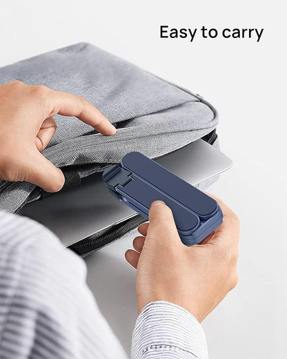SODI Ultra Compact Foldable Laptop Stand - Portable Laptop Holder for Desk & Travel Use, Adjustable, Ergonomic Aluminum Computer Holder for MacBook, Tablet 10 - 16" (Blue, Bi - Fold) | Stands - TrueDesk