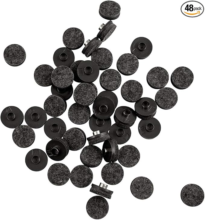 softtouch 1" Round Nail On Heavy Duty Felt Furniture Pads for Wood Furniture, Protect Hard Floor Surfaces from Scratches, Gray (48 Pack) | Furniture Pads - TrueDesk