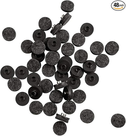 softtouch 1" Round Nail On Heavy Duty Felt Furniture Pads for Wood Furniture, Protect Hard Floor Surfaces from Scratches, Gray (48 Pack) | Furniture Pads - TrueDesk