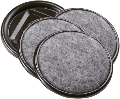 SoftTouch 2 - 1/2" Round Reusable Carpet Bottom Furniture Caster Cups for Office Chairs, Desks, and Carts, Furniture Wheel Caster Cups for Carpet and Hardwood Surfaces, 4 - Pack, Brown | Carpet Carpet Tiles - TrueDesk