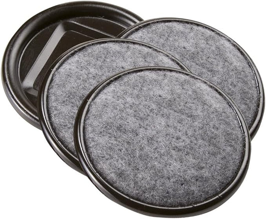 SoftTouch 2 - 1/2" Round Reusable Carpet Bottom Furniture Caster Cups for Office Chairs, Desks, and Carts, Furniture Wheel Caster Cups for Carpet and Hardwood Surfaces, 4 - Pack, Brown | Carpet Carpet Tiles - TrueDesk