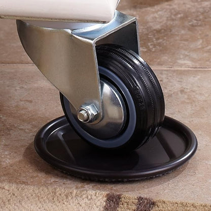 SoftTouch 2 - 1/2" Round Reusable Carpet Bottom Furniture Caster Cups for Office Chairs, Desks, and Carts, Furniture Wheel Caster Cups for Carpet and Hardwood Surfaces, 4 - Pack, Brown | Carpet Carpet Tiles - TrueDesk