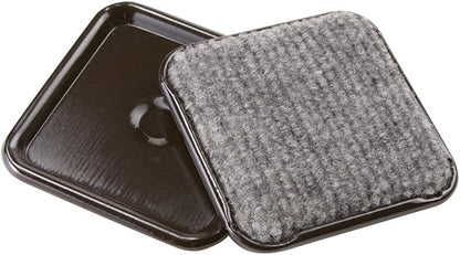SoftTouch 2 - 1/2" Square Reusable Carpet Bottom Furniture Caster Cups for Office Chairs, Desks, and Carts, Furniture Wheel Caster Cups for Carpet and Hardwood Surfaces, 12 - Pack, Brown/Gray | Carpet Carpet Tiles - TrueDesk