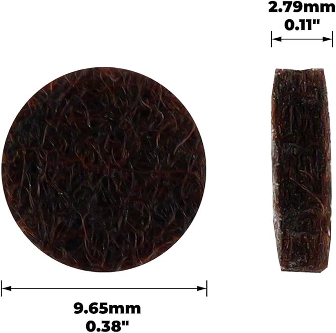 SoftTouch 3/8" Round Mini Self - Stick Furniture Slider Felt Pads for Hard Surfaces, Noise - Reducing Adhesive Furniture Moving Pads for Beds, Sofas, Dressers, 84 - Count, Brown | Furniture Pads - TrueDesk