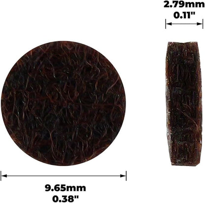 SoftTouch 3/8" Round Mini Self - Stick Furniture Slider Felt Pads for Hard Surfaces, Noise - Reducing Adhesive Furniture Moving Pads for Beds, Sofas, Dressers, 84 - Count, Brown | Furniture Pads - TrueDesk