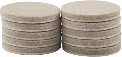 SOFTTOUCH "Self - Stick Furniture Round Felt Pads for Hard Surfaces – Protect Your Hard Floors from Furniture Scratches, 1 - 1/2"" Linen, Round (8 Pieces)" (4719395N) | Furniture Pads - TrueDesk