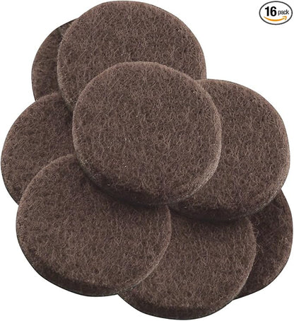 SOFTTOUCH Self - Stick Furniture Round Felt Pads for Hard Surfaces – Protect Your Hard Floors from Furniture Scratches, Brown, 1 - 1/2 inch (4729395N) | Furniture Pads - TrueDesk