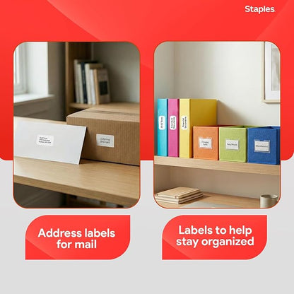 Staples 1" x 2 - 5/8" Address Labels, White – Printable Laser & Inkjet Mailing Labels, 750 Labels per Box | Laser Inkjet Printer Labels - TrueDesk