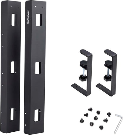 StarTech.com Under Desk Cable Management Tray, Length Adjustable, Clamp - On Installation, No Drilling Required, Black | Cable Raceways - TrueDesk