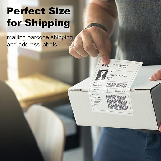 Sticker Paper, BESTEASY 8.5" x 11" Full Sheet Label Stickers for Laser Inkjet Printer, Self Adhesive Printer Paper Shipping Labels, White Matte Mailing Label Stickers (100 Sheets,100 Labels) | Laser Inkjet Printer Labels - TrueDesk