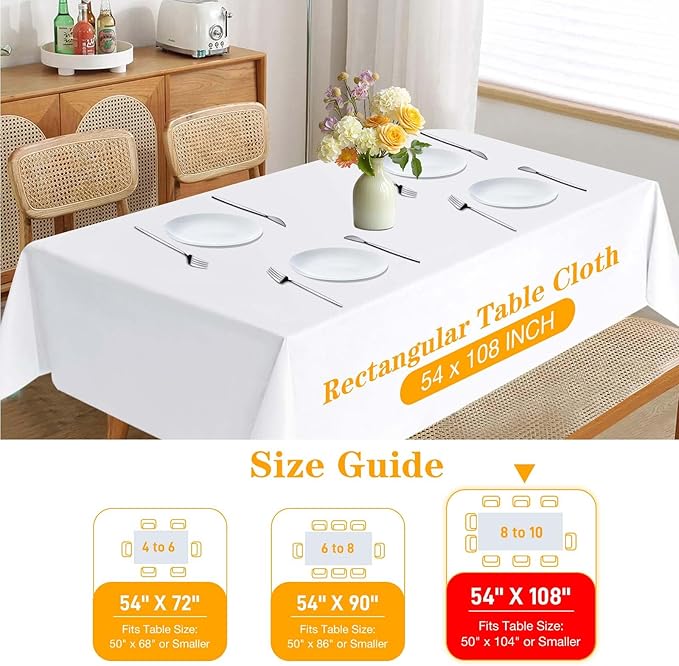 Table Pad Protector with Flannel Backing Cut to Fit Waterproof Heat Resistant Heavy - Duty Reusable Table Cloth 54" x 108" Rectangle Vinyl Table Padding Under Tablecloth | Table Pads - TrueDesk
