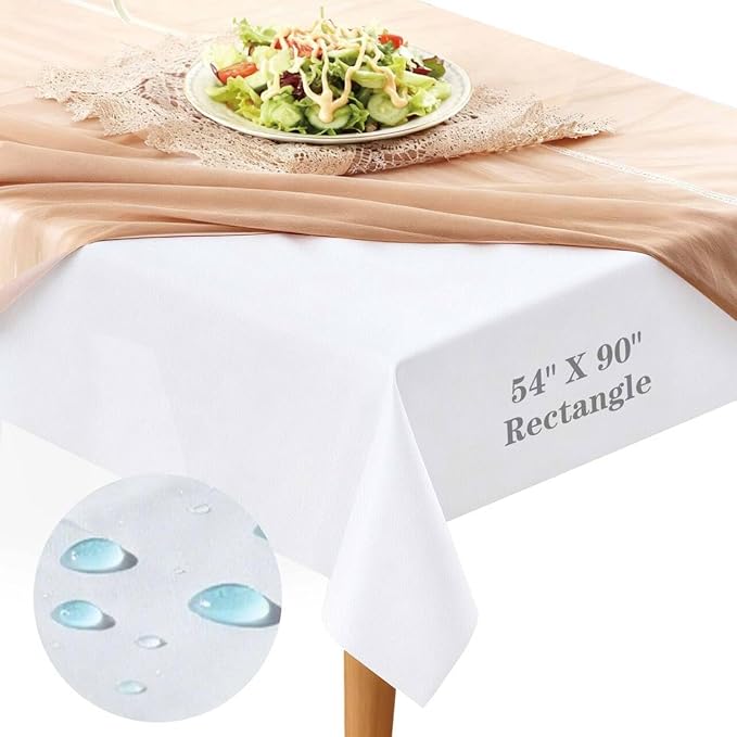 Table Pad Protector with Flannel Backing Cut to Fit Waterproof Heat Resistant Heavy - Duty Reusable Table Cloth 54" x 90" Rectangle Vinyl Table Padding Under Tablecloth | Table Pads - TrueDesk