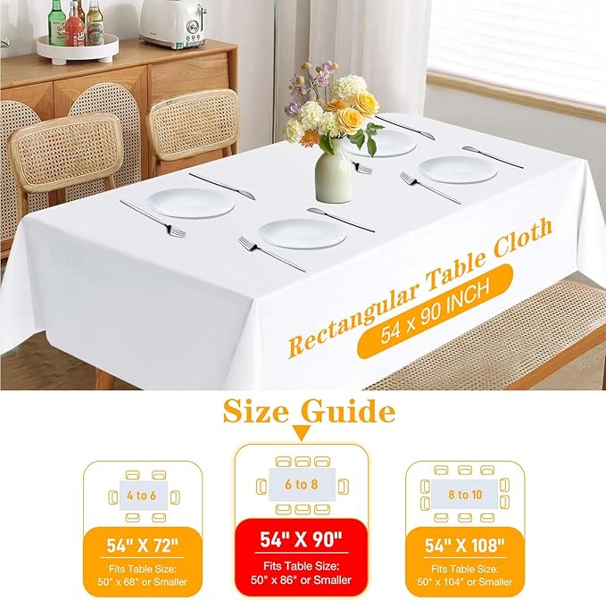 Table Pad Protector with Flannel Backing Cut to Fit Waterproof Heat Resistant Heavy - Duty Reusable Table Cloth 54" x 90" Rectangle Vinyl Table Padding Under Tablecloth | Table Pads - TrueDesk