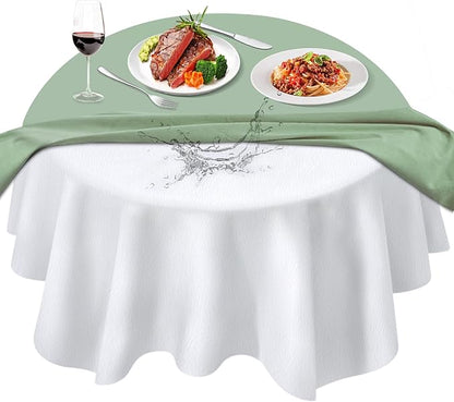 Table Protector Pad with Flannel Backing, Heavy - Duty Vinyl Table Padding Under Tablecloth, Waterproof, Heat Resistant, 60 inches, Round | Table Pads - TrueDesk
