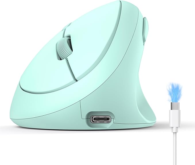 TECKNET Ergonomic Mouse, Bluetooth Wireless Vertical Mouse, Rechargeable Battery, Quiet Clicks, 4800 DPI Adjustable, BT5.0/3.0 & 2.4G Connect, Easy to use, Wide Compatibility | Mice - TrueDesk