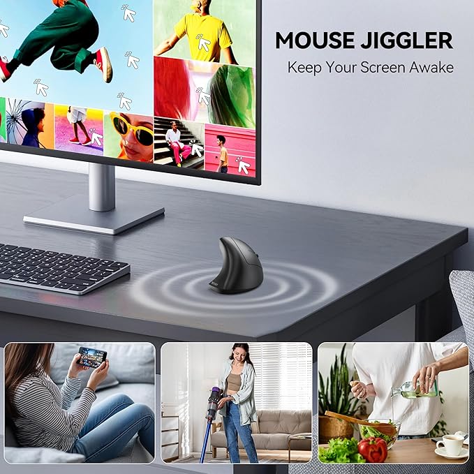 TECKNET Ergonomic Mouse, Jiggler Bluetooth Wireless Vertical Mouse, 4800 DPI Silent Mouse with 6 Adjustable DPI Levels, 2.4GHz (USB A & C) Mouse, 6 Buttons Computer Mice - Wide Compatibility | Mice - TrueDesk