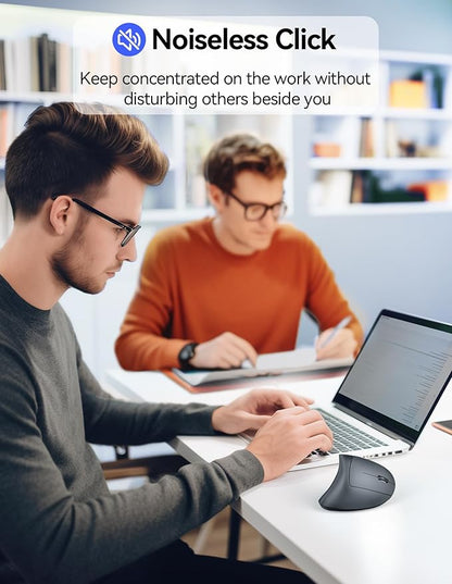 TECKNET Ergonomic Mouse, Rechargeable Vertical Ergo Mouse Wireless 800 - 4800 Levels 5 Adjustable DPI, Silent 2.4GHz Optical Carpal Tunnel Mouse for Right Hand, USB Wireless Mice for Laptop, PC | Mice - TrueDesk
