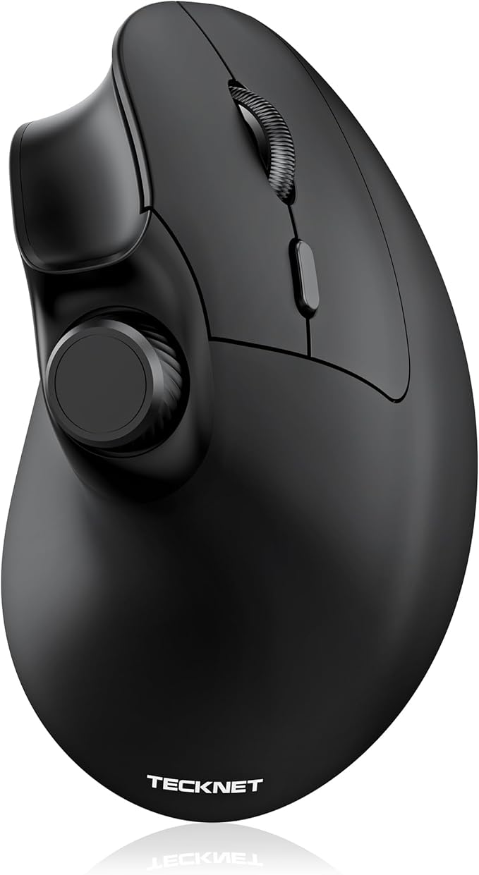 TECKNET Ergonomic Mouse, Rechargeable Wireless Bluetooth Mouse (BT 5.0/5.0+2.4G), Vertical Mouse with Volume Knob, Quiet Clicks, Cordless Mice 6 Adjustable DPI with USB A Receiver, Wide Compatibility | Mice - TrueDesk