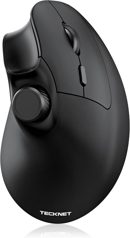 TECKNET Ergonomic Mouse, Rechargeable Wireless Bluetooth Mouse (BT 5.0/5.0+2.4G), Vertical Mouse with Volume Knob, Quiet Clicks, Cordless Mice 6 Adjustable DPI with USB A Receiver, Wide Compatibility | Mice - TrueDesk