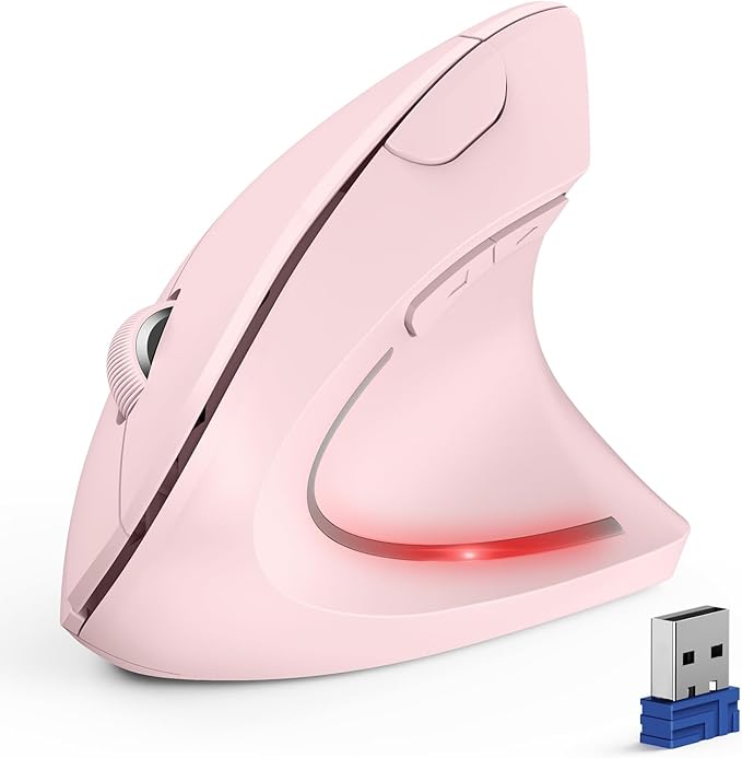 TECKNET Ergonomic Mouse, Wireless Bluetooth Vertical Mouse, 4800 DPI Optical Tracking, 6 Adjustable DPI, Quiet Clicks, 2.4GHz with USB A Receiver, 12 Months Battery, 6 Buttons, Wide Compatibility | Mice - TrueDesk