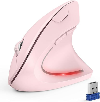 TECKNET Ergonomic Mouse, Wireless Bluetooth Vertical Mouse, 4800 DPI Optical Tracking, 6 Adjustable DPI, Quiet Clicks, 2.4GHz with USB A Receiver, 12 Months Battery, 6 Buttons, Wide Compatibility | Mice - TrueDesk