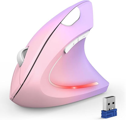 TECKNET Ergonomic Mouse, Wireless Bluetooth Vertical Mouse, 4800 DPI Optical Tracking, 6 Adjustable DPI, Quiet Clicks, 2.4GHz with USB A Receiver, 12 Months Battery, 6 Buttons, Wide Compatibility | Mice - TrueDesk