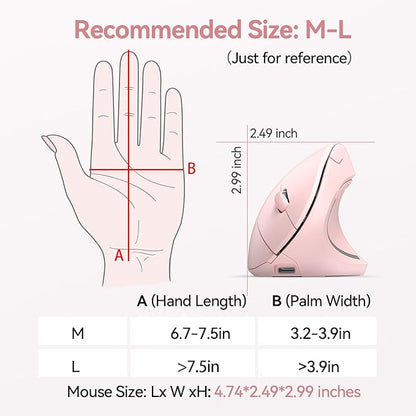 TECKNET Ergonomic Mouse Wireless, Rechargeable Mouse Silent for Carpal Tunnel Right Hand, 2.4GHz USB Vertical Mouse Wireless for Laptop, 5 Adjustable 4800 DPI, Computer, MacBook, Desktop | Mice - TrueDesk