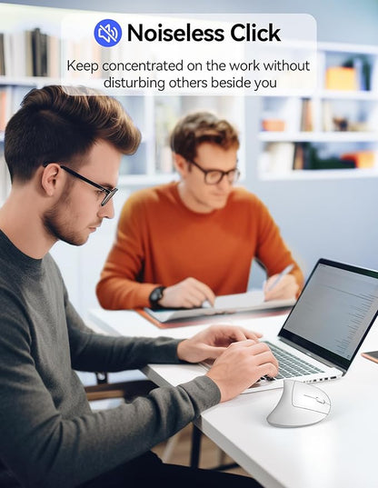 TECKNET Ergonomic Mouse Wireless, Rechargeable Mouse Silent for Carpal Tunnel Right Hand, 2.4GHz USB Vertical Mouse Wireless for Laptop, 5 Adjustable 4800 DPI, Computer, MacBook, Desktop | Mice - TrueDesk