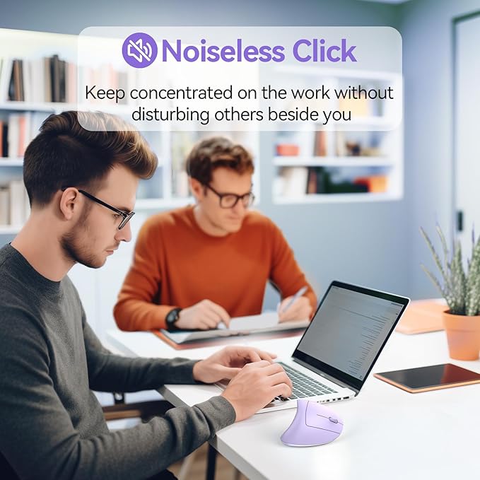 TECKNET Ergonomic Mouse Wireless, Rechargeable Mouse Silent for Carpal Tunnel Right Hand, 2.4GHz USB Vertical Mouse Wireless for Laptop, 5 Adjustable 4800 DPI, Computer, MacBook, Desktop | Mice - TrueDesk