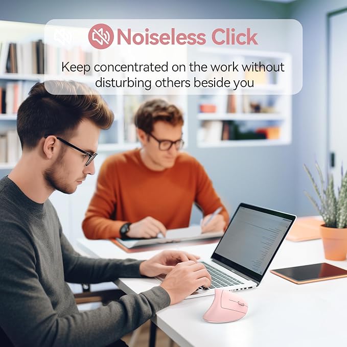 TECKNET Ergonomic Mouse Wireless, Rechargeable Mouse Silent for Carpal Tunnel Right Hand, 2.4GHz USB Vertical Mouse Wireless for Laptop, 5 Adjustable 4800 DPI, Computer, MacBook, Desktop | Mice - TrueDesk