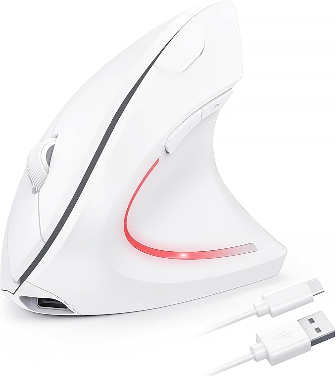 TECKNET Ergonomic Mouse Wireless, Rechargeable Mouse Silent for Carpal Tunnel Right Hand, 2.4GHz USB Vertical Mouse Wireless for Laptop, 5 Adjustable 4800 DPI, Computer, MacBook, Desktop | Mice - TrueDesk