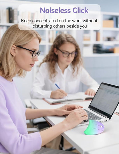 TECKNET Ergonomic Mouse, Wireless Rechargeable Vertical Mouse for Carpal Tunnel Right Hand, 4800 DPI 5 Adjustable Levels 2.4GHz with USB - A Receiver, Silent Click, for Laptop, PC, MacBook, Desktop | Mice - TrueDesk