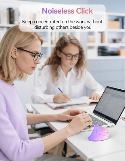 TECKNET Ergonomic Mouse, Wireless Rechargeable Vertical Mouse for Carpal Tunnel Right Hand, 4800 DPI 5 Adjustable Levels 2.4GHz with USB - A Receiver, Silent Click, for Laptop, PC, MacBook, Desktop | Mice - TrueDesk