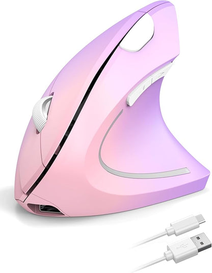 TECKNET Ergonomic Mouse, Wireless Rechargeable Vertical Mouse for Carpal Tunnel Right Hand, 4800 DPI 5 Adjustable Levels 2.4GHz with USB - A Receiver, Silent Click, for Laptop, PC, MacBook, Desktop | Mice - TrueDesk