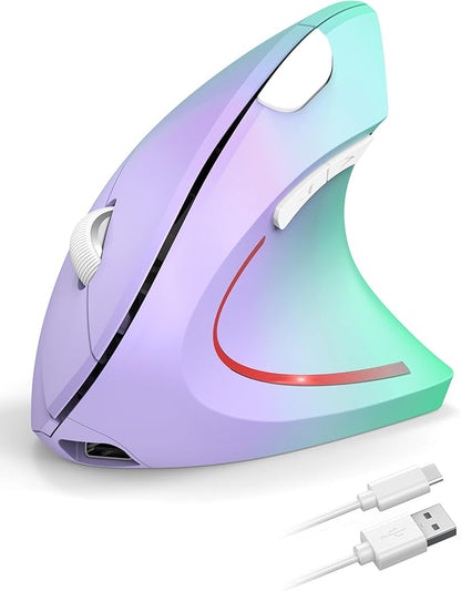 TECKNET Ergonomic Mouse, Wireless Rechargeable Vertical Mouse for Carpal Tunnel Right Hand, 4800 DPI 5 Adjustable Levels 2.4GHz with USB - A Receiver, Silent Click, for Laptop, PC, MacBook, Desktop | Mice - TrueDesk