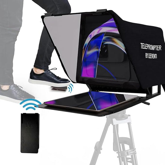 Teleprompter 5.1 12" Compatible with iPad, Tablet, Smartphone and DSLR Camera, Remote or App Control, Compatible with Android and iOS, Ideal for Video Recording, Aluminum Alloy | Teleprompters - TrueDesk