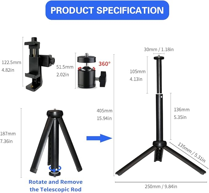 Teleprompter iPhone & Android, Double Phone Holder for Video Recording, Neewer Teleprompter Kit, The Collapsing Design Allows for Easy Storage and Transport 20" Desk Version Strengthened | Teleprompters - TrueDesk