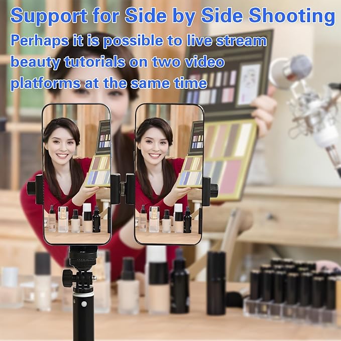 Teleprompter iPhone & Android, Double Phone Holder for Video Recording, Neewer Teleprompter Kit, The Collapsing Design Allows for Easy Storage and Transport (67" Floor - Standing) | Teleprompters - TrueDesk