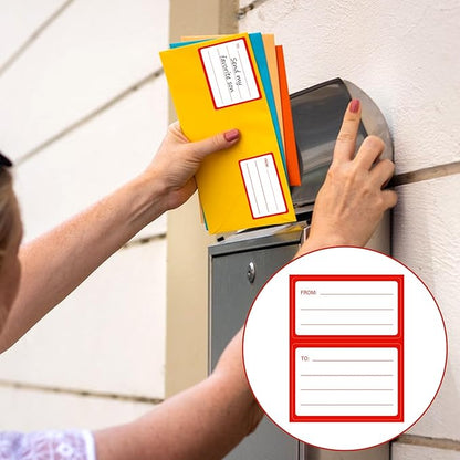 to from Return Address Mailing Labels 60 Pcs Blank Self Adhesive Mail Shipping Label 4.5x3.5Inch Postage Guaranteed Stickers Handwriting to/from Address Tags for Package, Gift, Mailing Box, Envelopes | Address Labels - TrueDesk