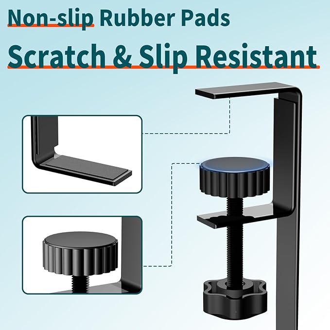 Under Desk Cable Tray - Black, No Drill Cable Organizer with Clamp for Wire Management, PC Cord Organizer & Workspace Accessories (2 Pack) | Cable Raceways - TrueDesk