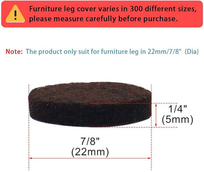 uxcell 20pcs Furniture Pads Round 3/4" Dia Self - Stick Non - slip Anti - scratch Felt Pads Home Floors Protector Dark Brown | Furniture Pads - TrueDesk