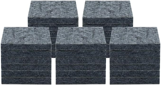 uxcell 30pcs Furniture Pads Square 3/4" Self - Stick Non - Slip Anti - Scratch Felt Pads Cabinet Desk Feet Floor Protector Grey | Furniture Pads - TrueDesk