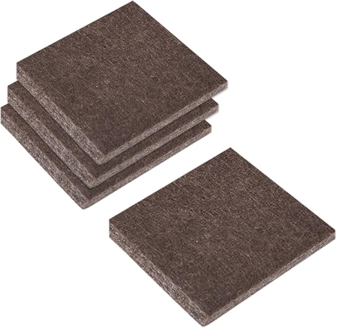 uxcell Felt Furniture Pads, 1 - inch x 1 - inch Self Adhesive Cuttable Anti Scratch Square Floor Protectors for Furniture Legs Hardwood Floor, Brown 12Pcs | Furniture Pads - TrueDesk