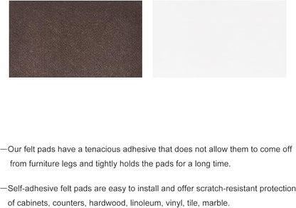 uxcell Felt Furniture Pads, 1.5 - inch x 1 - inch Self Adhesive Cuttable Anti Scratch Square Floor Protectors for Furniture Legs Hardwood Floor, Brown 16Pcs | Furniture Pads - TrueDesk