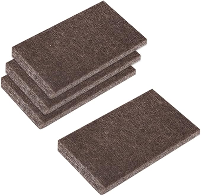uxcell Felt Furniture Pads, 1.5 - inch x 1 - inch Self Adhesive Cuttable Anti Scratch Square Floor Protectors for Furniture Legs Hardwood Floor, Brown 16Pcs | Furniture Pads - TrueDesk