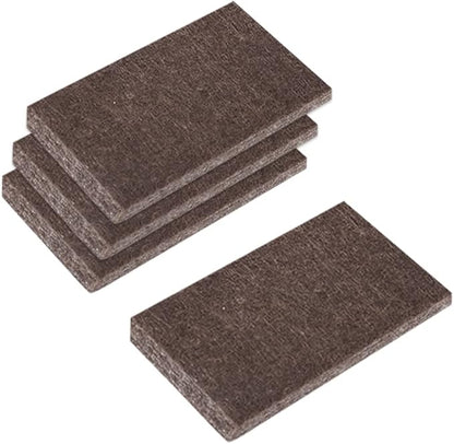 uxcell Felt Furniture Pads, 1.5 - inch x 1 - inch Self Adhesive Cuttable Anti Scratch Square Floor Protectors for Furniture Legs Hardwood Floor, Brown 16Pcs | Furniture Pads - TrueDesk